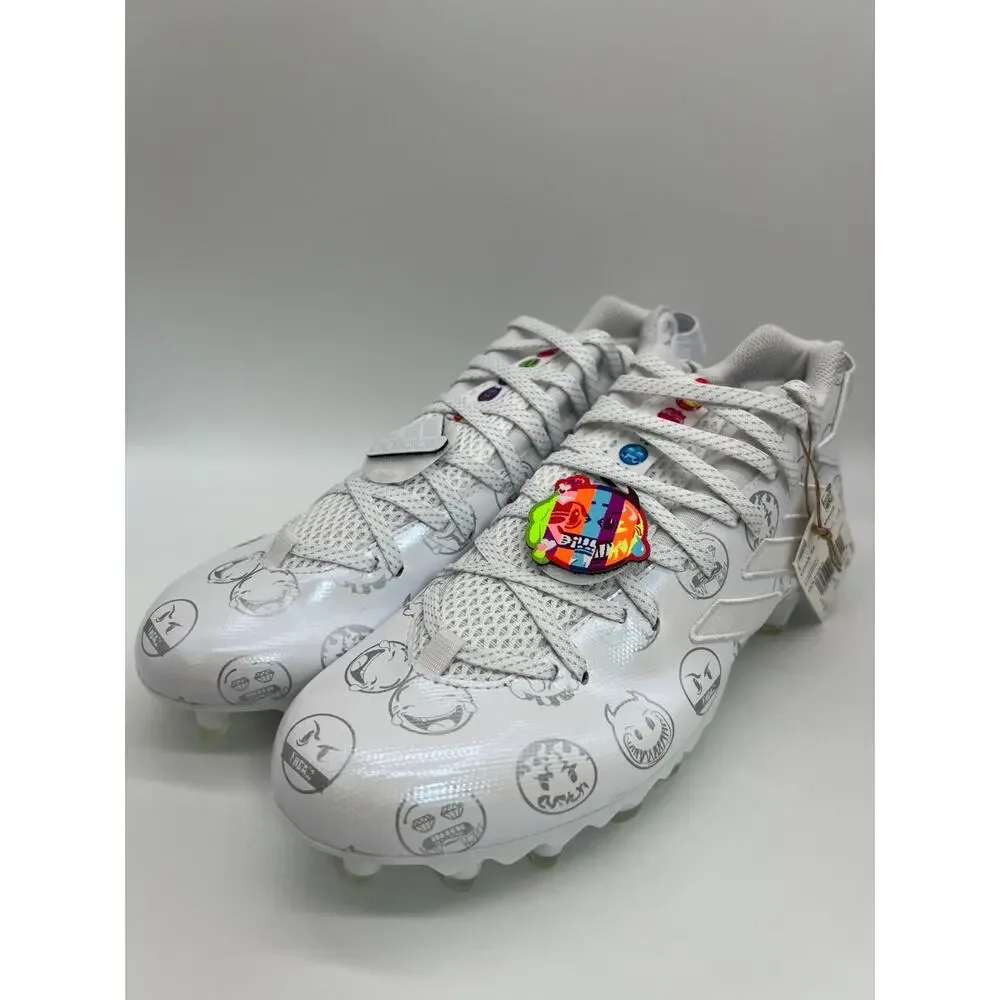 Adidas Freak 22 Big Mood Football Cleats White Silver Emoji GX7983 Size 9.5 New